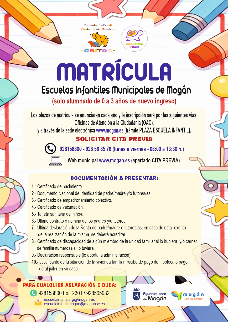 Matrícula Escuales Infantiles Municipales