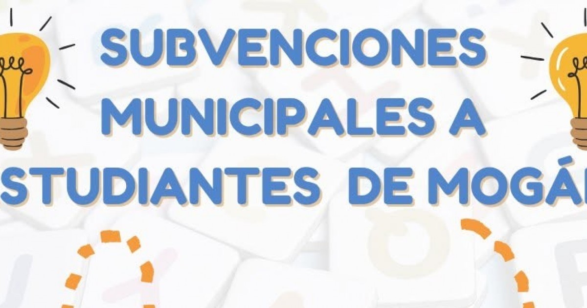 COMUNICADO - Abierto el plazo de justificación de las subvenciones municipales a estudiantes del curso 2025/2026
