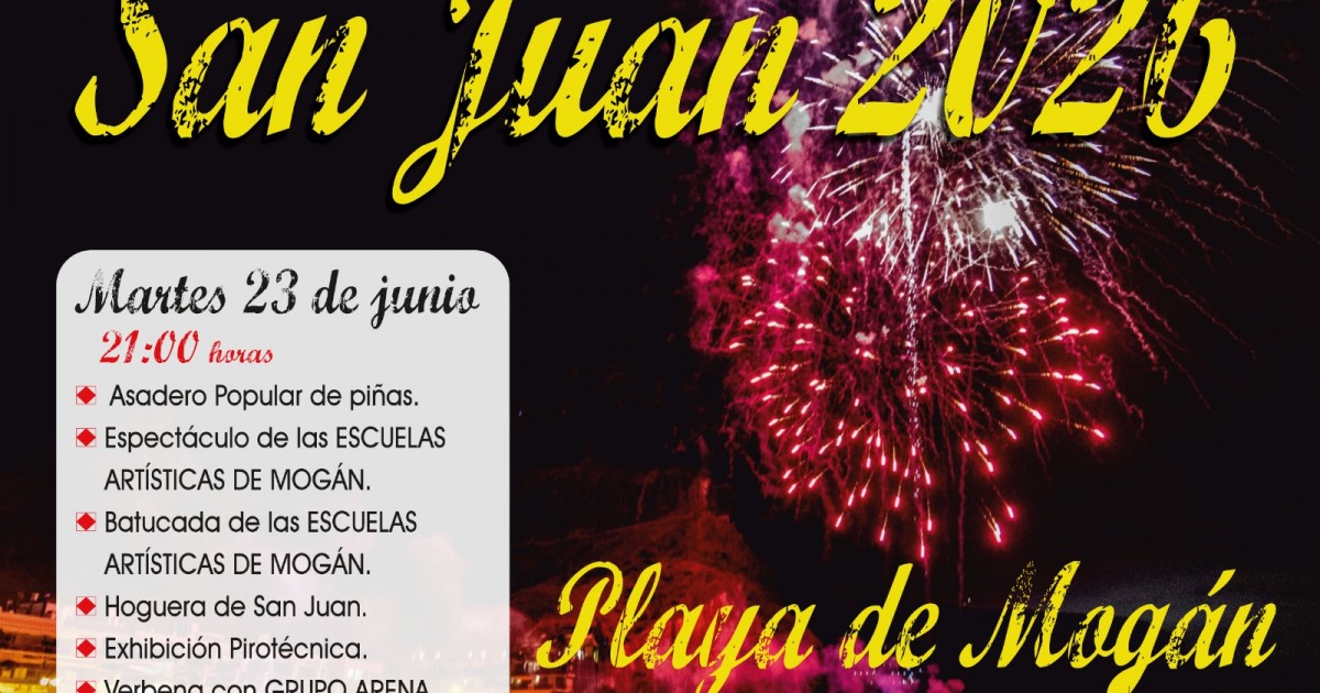 Noche mágica de San Juan en Playa de Mogán