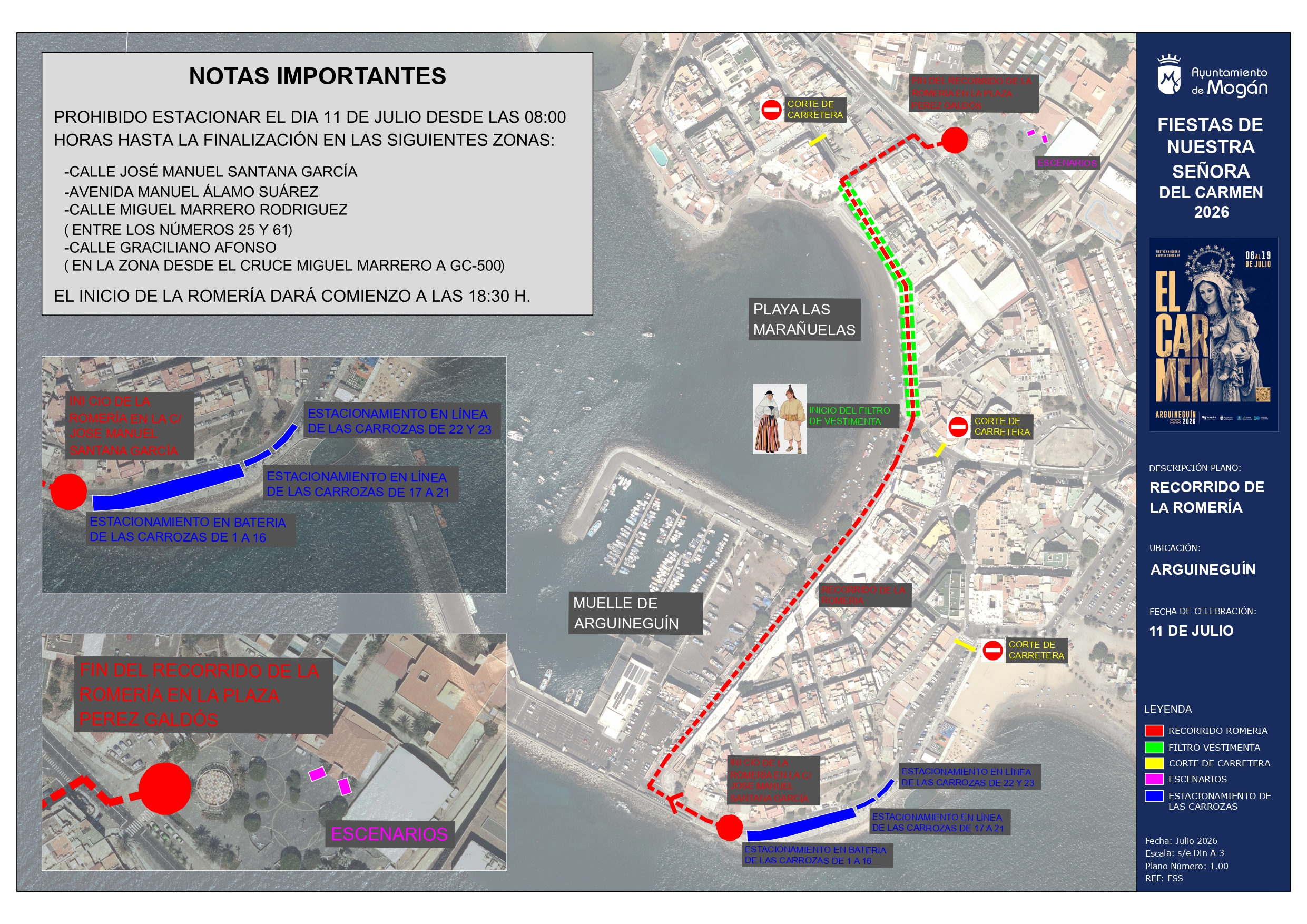 23 carretas participan el sábado la Romería-Ofrenda de la Virgen del Carmen de Arguineguín - 001