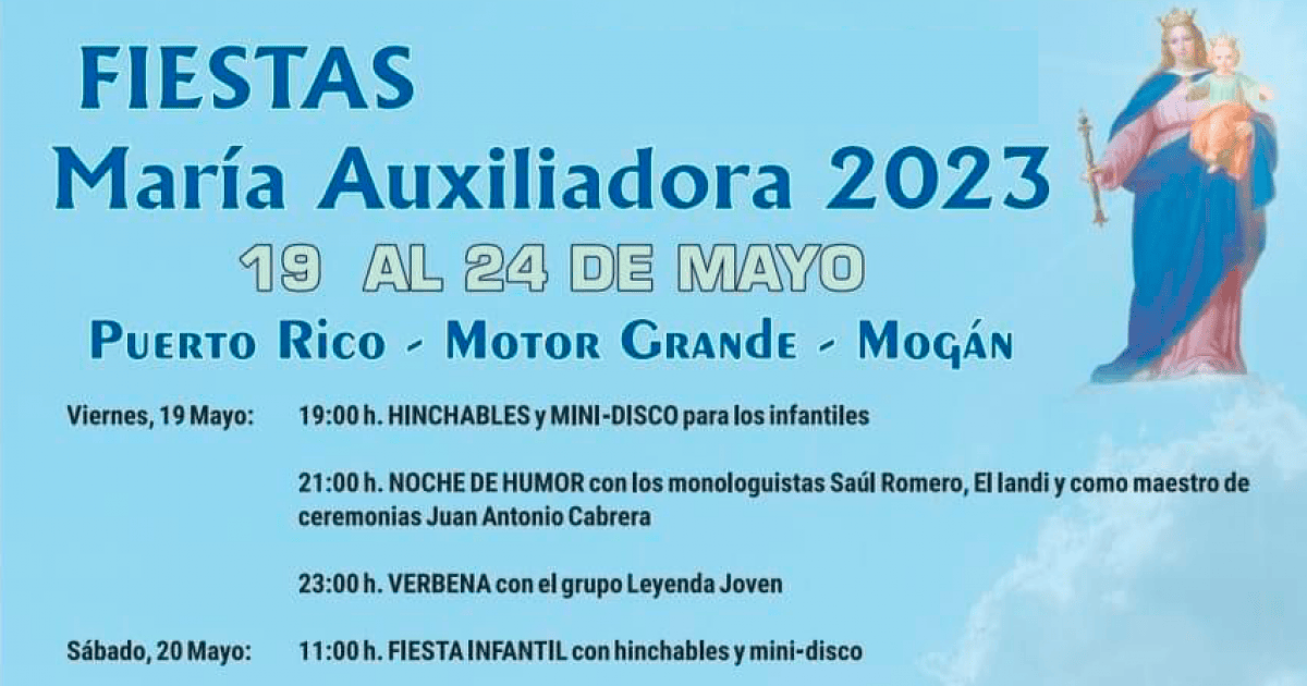 El 19 de mayo comienzan las Fiestas de María Auxiliadora en Motor Grande