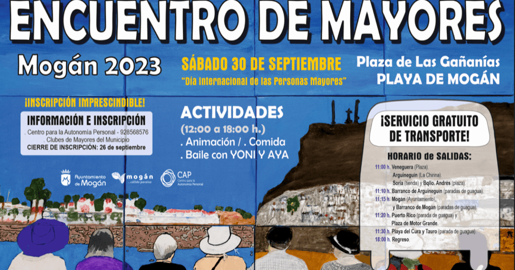 Mogán celebra el Día de las Personas de Edad con una jornada festiva el 30 de septiembre
