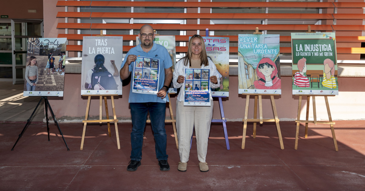 Mogán presenta los carteles de los cortos  del alumnado contra el acoso escolar