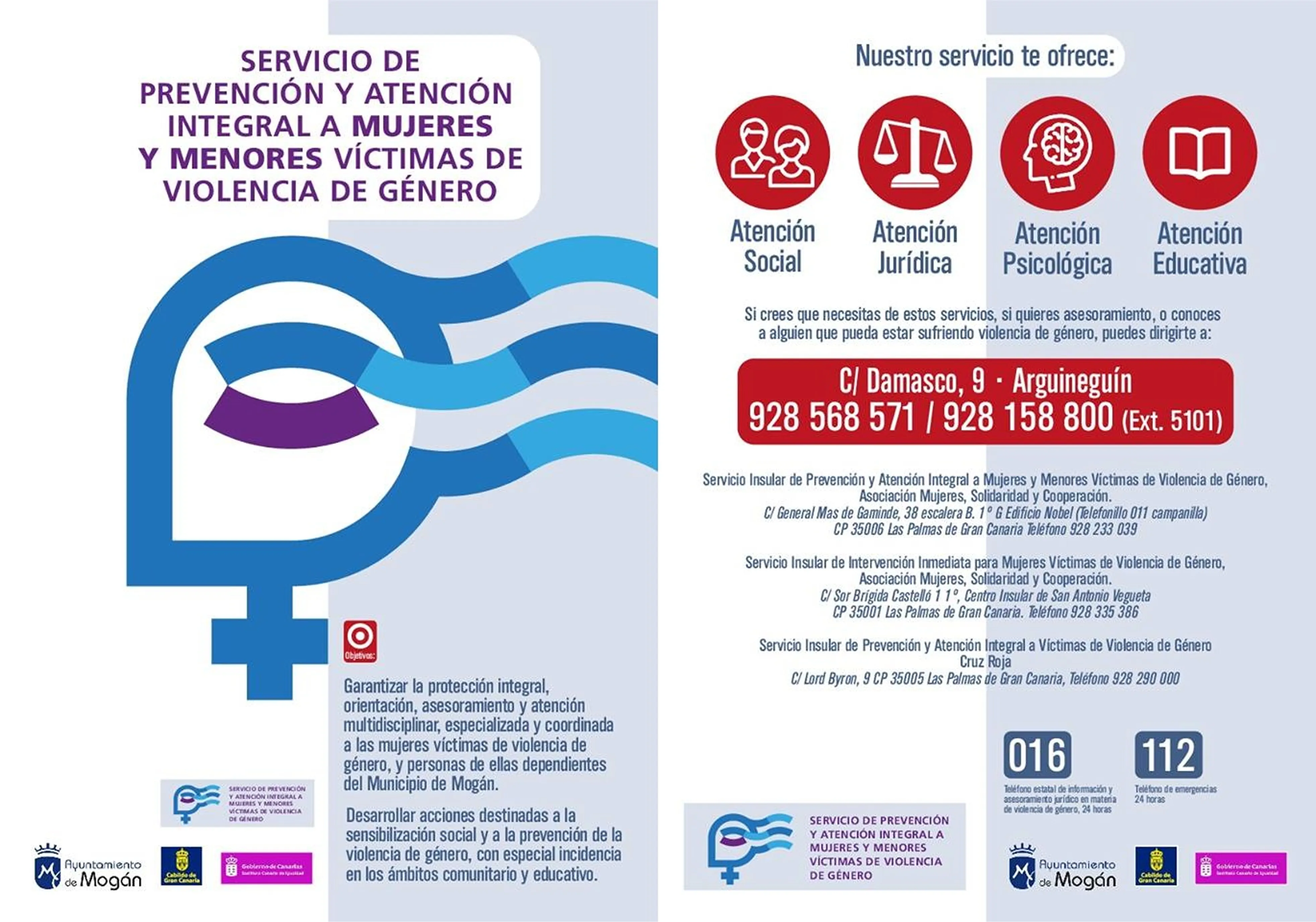 Cartel informativo sobre la violencia de género